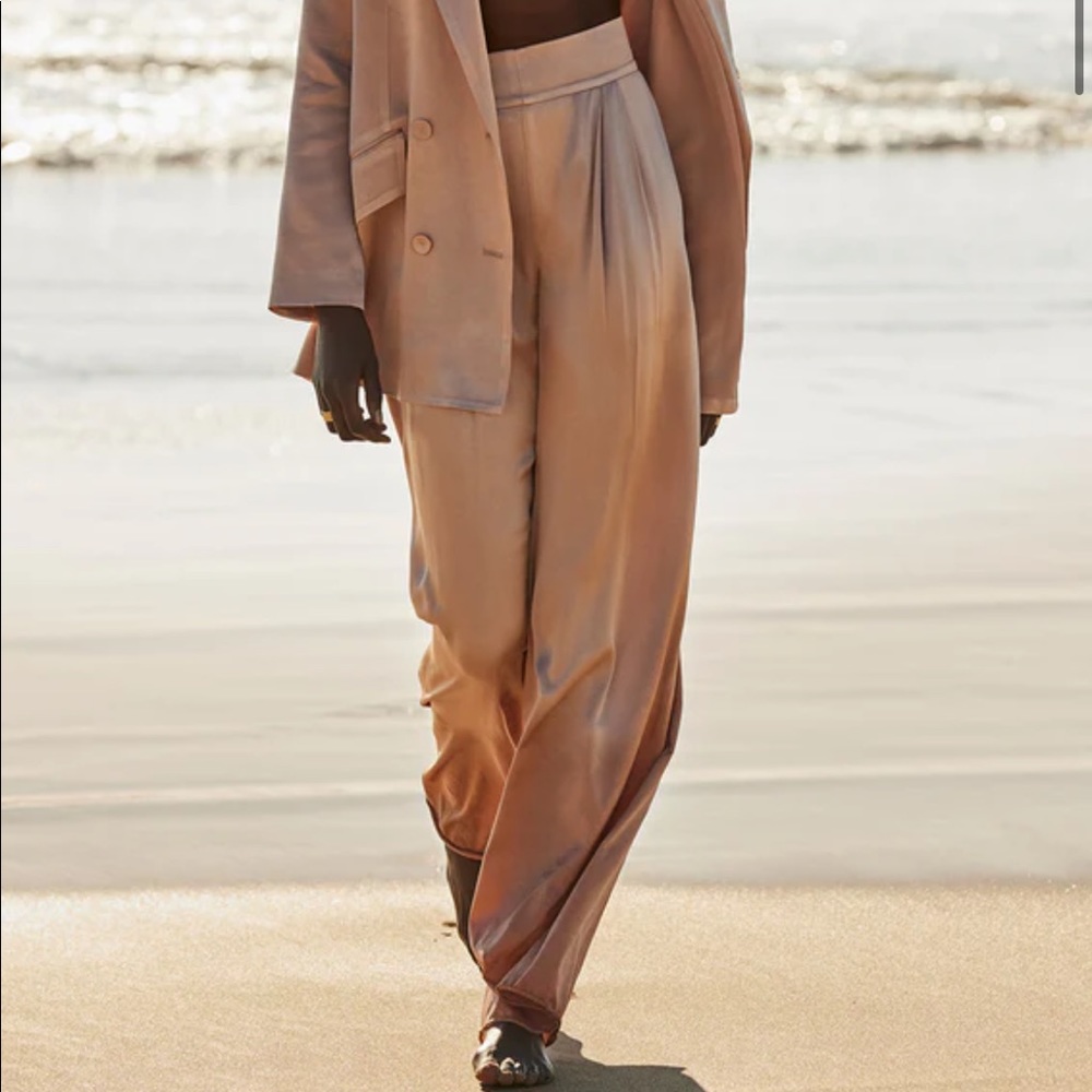 Shona Joy La Lune tuxedo trousers in dessert rose